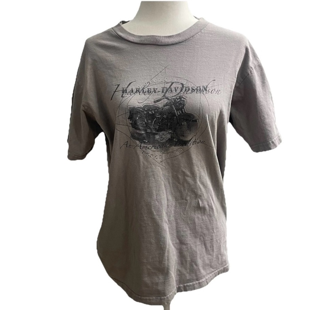 Harley Davidson T-Shirt Size LG Distressed Santa Fe New Mexico Theme 100% Cotton